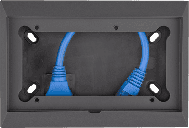 Boîtier pour fixer au mur les tableaux de commande GX de 65 x 120 mm de dimensions.