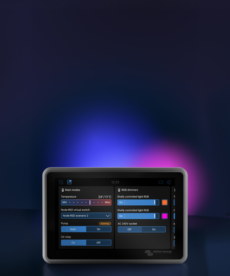 Venus OS Panneau de commutation